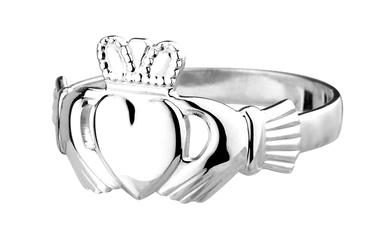 Claddagh Ring aus Irland, Sterling Silber 57/18,00