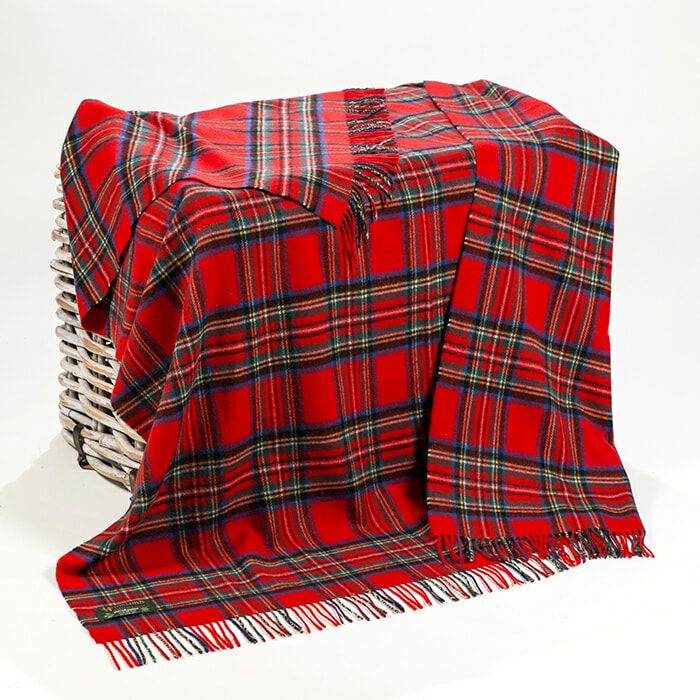 John Hanly Irische Lammwolldecke im traditionellen Plaid